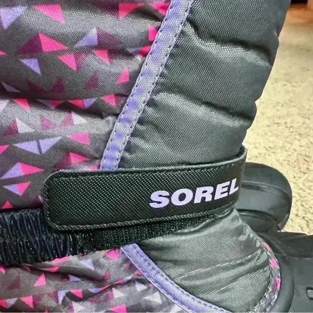 Sorel Women Snow Boots Flurry‎ Print Pink/Purple Liner Size 6